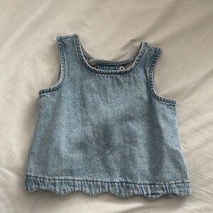 Light Blue Denim Sleeveless Top